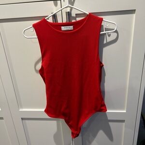 Babaton from Aritzia red bodysuit